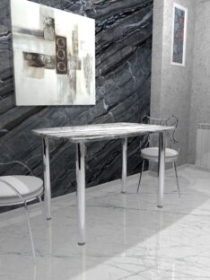 Стол обеденный кухонный форма «евро» 102х69 см высота 77 см