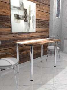 Стол обеденный кухонный форма «евро» THETABLE 102х69 см высота 77 см