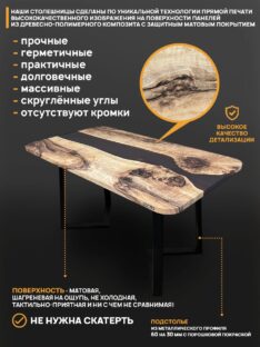Столешница для стола 250х100 см