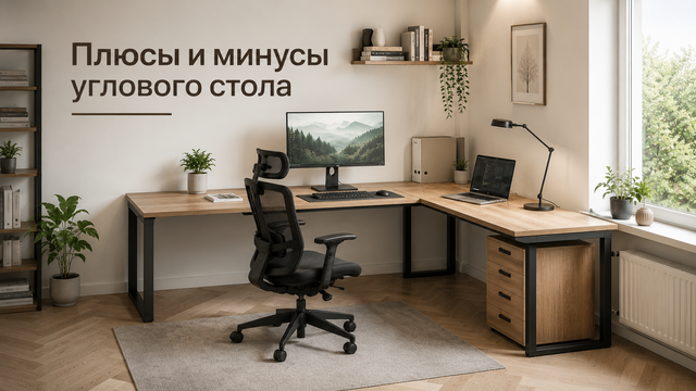 Плюсы и минусы углового стола