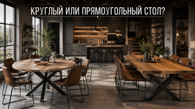 Круглый или прямоугольный стол