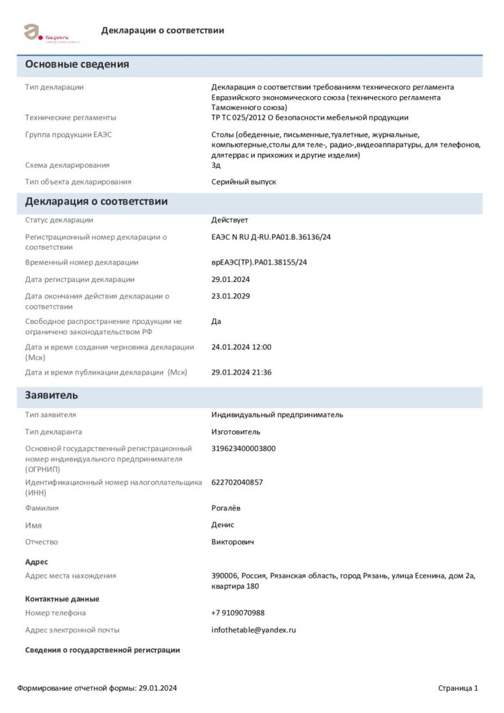 Декларация EAC