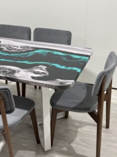 Стол кухонный обеденный прямоугольный дизайнерский лофт THETABLE RU 200х90 4.18/3.2
