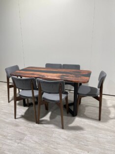 Стол кухонный обеденный прямоугольный дизайнерский лофт THETABLE RU 160х80 3.1/3.1