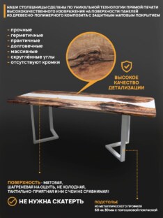 Стол кухонный обеденный прямоугольный дизайнерский лофт THETABLE RU 200х90 3.11/3.2 Стол кухонный обеденный прямоугольный дизайнерский лофт THETABLE RU 200х90 3.11/3.2
