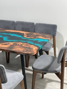 Стол кухонный обеденный прямоугольный дизайнерский лофт THETABLE RU 160х80 4.5/4.1 Стол кухонный обеденный прямоугольный дизайнерский лофт THETABLE RU 160х80 4.5/4.1