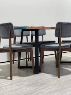 Стол кухонный обеденный прямоугольный дизайнерский лофт THETABLE RU 160х80 3.14/1.1