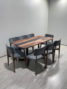 Стол кухонный обеденный прямоугольный дизайнерский лофт THETABLE RU 160х80 3.8/1.1