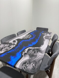 Стол кухонный обеденный прямоугольный дизайнерский лофт THETABLE RU 200х90 4.17/2.2