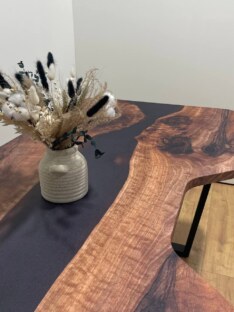 Стол письменный с вырезом дизайнерский лофт THETABLE 200х90 3.1/2.1