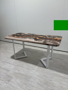 Стол кухонный обеденный прямоугольный дизайнерский лофт THETABLE RU 140х80 4.15/3.2