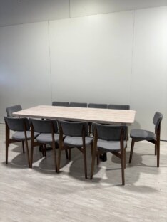 Стол кухонный обеденный прямоугольный дизайнерский под травертин THETABLE RU 140х80 16.1/1.1 Стол кухонный обеденный прямоугольный дизайнерский под травертин THETABLE RU 140х80 16.1/1.1