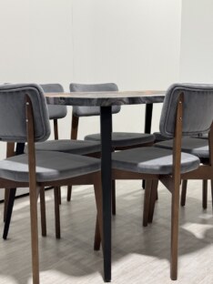 Стол кухонный обеденный прямоугольный дизайнерский лофт THETABLE RU 140х80 4.20/6.1