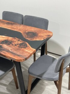 Стол кухонный обеденный прямоугольный дизайнерский лофт THETABLE RU 140х80 3.8/2.1