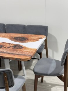 Стол кухонный обеденный прямоугольный дизайнерский лофт THETABLE RU 250х100 3.11/1.2
