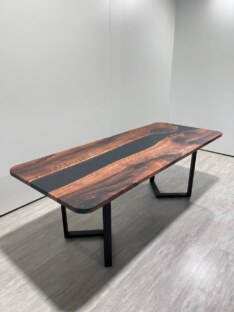 Стол кухонный обеденный прямоугольный дизайнерский лофт THETABLE RU 220х90 3.1/3.1