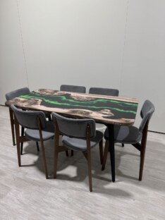 Стол кухонный обеденный прямоугольный дизайнерский лофт THETABLE RU 120х80 4.14/6.1