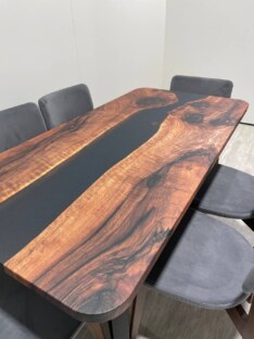 Стол кухонный обеденный прямоугольный дизайнерский лофт THETABLE RU 160х80 3.1/3.1