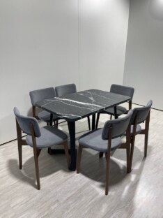 Стол кухонный обеденный прямоугольный дизайнерский лофт THETABLE RU 120х80 2.12.2/1.1