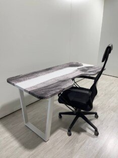 Стол компьютерный с вырезом дизайнерский лофт THETABLE RU 160х80 3.23/2.2