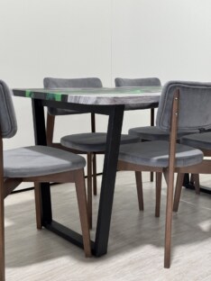Стол кухонный обеденный прямоугольный дизайнерский лофт THETABLE RU 160х80 4.19/2.1