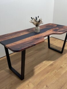 Стол письменный с вырезом дизайнерский лофт THETABLE 200х90 3.1/2.1