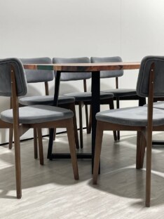 Стол кухонный обеденный прямоугольный дизайнерский лофт THETABLE RU 160х80 3.10/1.1