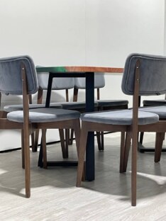 Стол кухонный обеденный прямоугольный дизайнерский лофт THETABLE RU 220х90 3.10/1.1