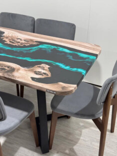 Стол кухонный обеденный прямоугольный дизайнерский лофт THETABLE RU 160х80 4.13/1.1