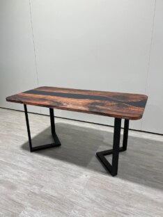 Стол кухонный обеденный прямоугольный дизайнерский лофт THETABLE RU 160х80 3.1/3.1