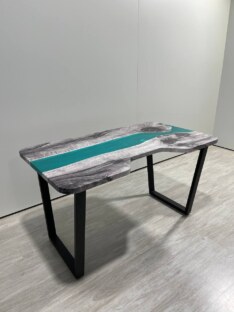 Стол компьютерный с вырезом дизайнерский лофт THETABLE RU 140х80 3.43/2.1