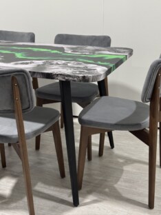 Стол кухонный обеденный прямоугольный дизайнерский лофт THETABLE RU 140х80 4.19/6.1