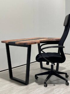 Стол компьютерный с вырезом дизайнерский лофт THETABLE RU 120х80 3.12/2.1