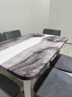 Стол кухонный обеденный прямоугольный дизайнерский лофт THETABLE RU 120х80 3.23/3.2