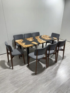 Стол кухонный обеденный прямоугольный дизайнерский лофт THETABLE RU 140х80 2.73/11.1