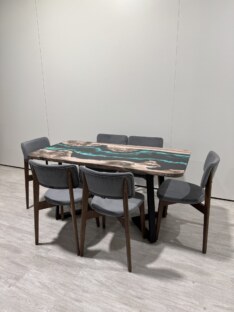 Стол кухонный обеденный прямоугольный дизайнерский лофт THETABLE RU 120х80 4.13/1.1