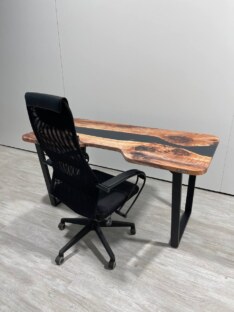 Стол компьютерный с вырезом дизайнерский лофт THETABLE RU 160х80 3.12/2.1