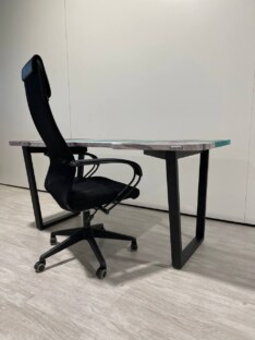 Стол компьютерный с вырезом дизайнерский лофт THETABLE RU 160х80 3.43/2.1