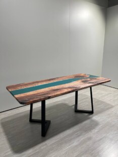 Стол кухонный обеденный прямоугольный дизайнерский лофт THETABLE 220х90 3.14/1.1