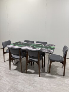 Стол кухонный обеденный прямоугольный дизайнерский лофт THETABLE RU 140х80 4.19/2.2