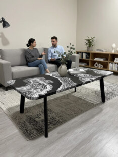 Стол журнальный дизайнерский лофт THETABLE RU 90х60 2.72/5.1 Стол журнальный дизайнерский лофт THETABLE RU 90х60 2.72/5.1