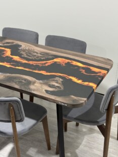 Стол кухонный обеденный прямоугольный дизайнерский лофт THETABLE RU 120х80 4.11/4.1