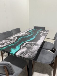 Стол кухонный обеденный прямоугольный дизайнерский лофт THETABLE RU 120х80 4.18/3.1