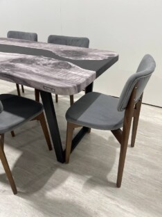 Стол кухонный обеденный прямоугольный дизайнерский лофт THETABLE RU 180х80 3.40/2.1