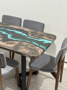 Стол кухонный обеденный прямоугольный дизайнерский лофт THETABLE RU 160х80 4.9/1.1