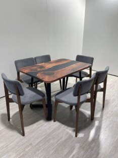 Стол кухонный обеденный прямоугольный дизайнерский лофт THETABLE RU 120х80 3.1/1.1 Стол кухонный обеденный прямоугольный дизайнерский лофт THETABLE RU 120х80 3.1/1.1