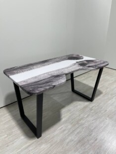 Стол письменный с вырезом дизайнерский лофт THETABLE RU 200х90 3.23/2.1