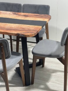 Стол кухонный обеденный прямоугольный дизайнерский лофт THETABLE RU 120х80 3.12/1.1