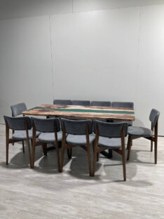 Стол кухонный обеденный прямоугольный дизайнерский лофт THETABLE RU 200х90 3.38/1.1