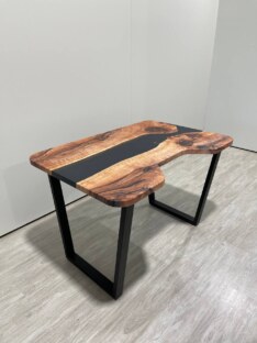 Стол компьютерный с вырезом дизайнерский лофт THETABLE RU 120х80 3.12/2.1